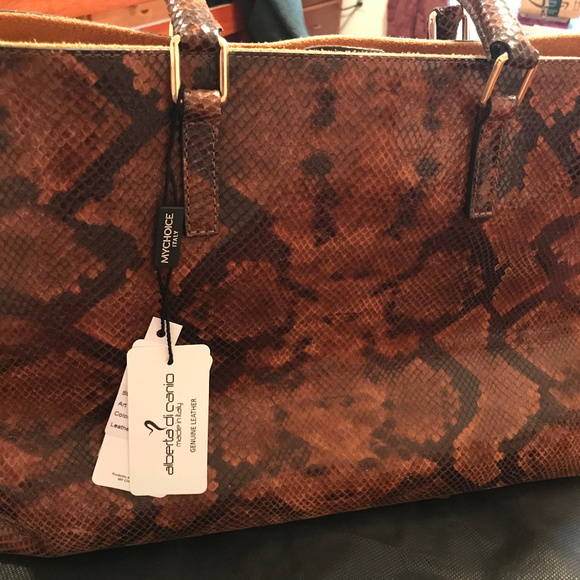 Alberta Di Canio LEATHER TOTE - Made in Italy - Picture 4 of 16